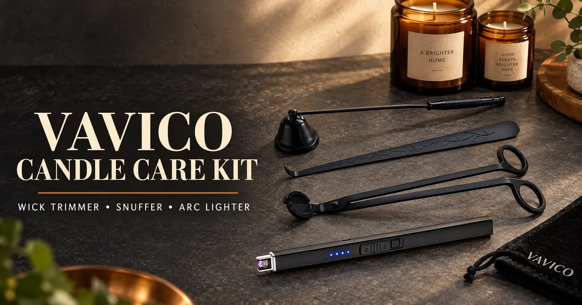 VAVICO Candle Care Kit Review: Wick Trimmer, Snuffer & Arc Lighter