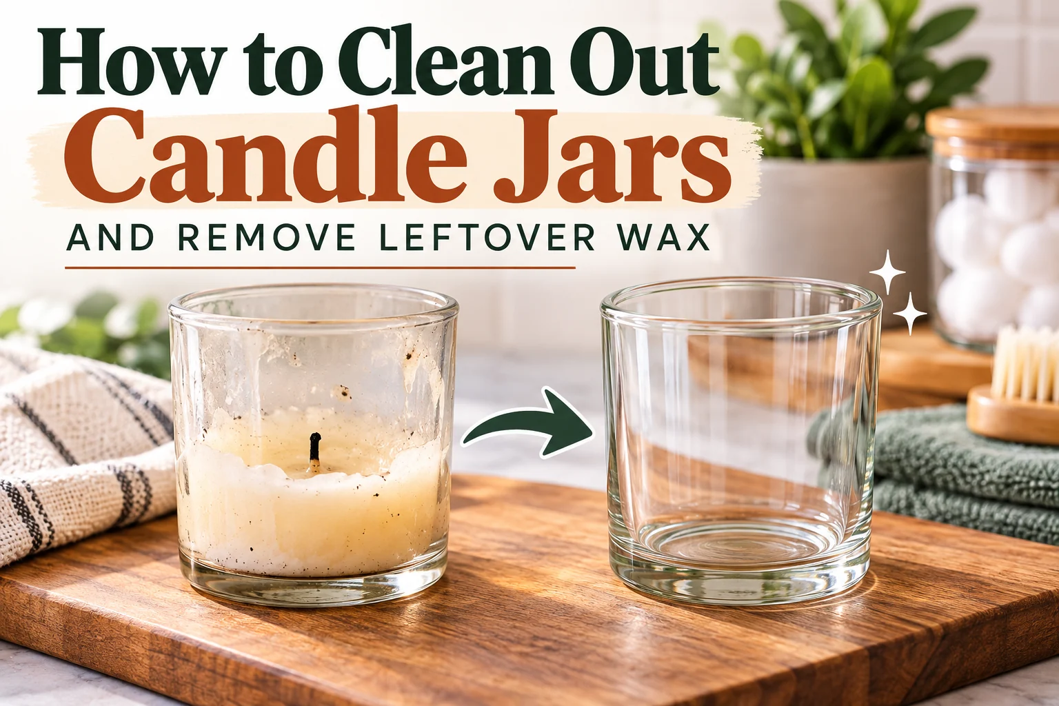 How to Clean Out Candle Jars and Remove Leftover Wax